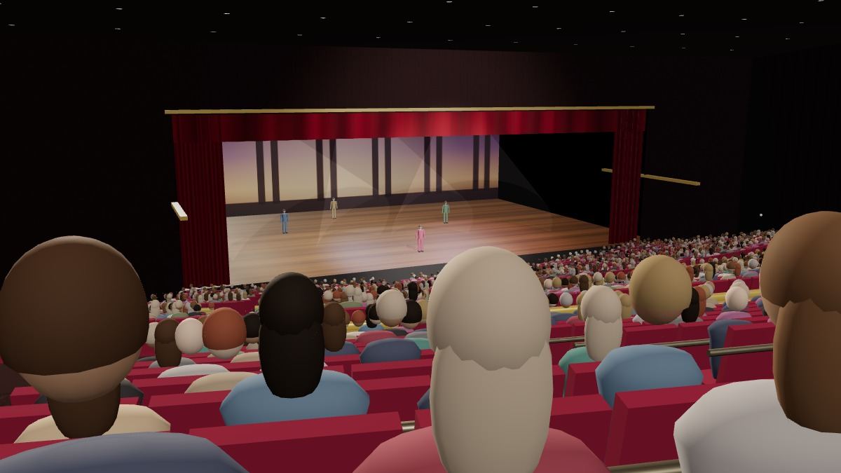 ATO Congresium O Blok koltuklarından sahne görünümü (3B çizim)