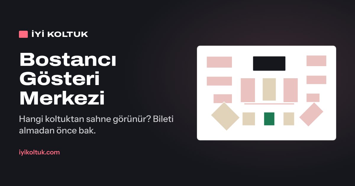 Bostancı Gösteri Merkezi oturma planı: bölüm bölüm görüş puanı haritası