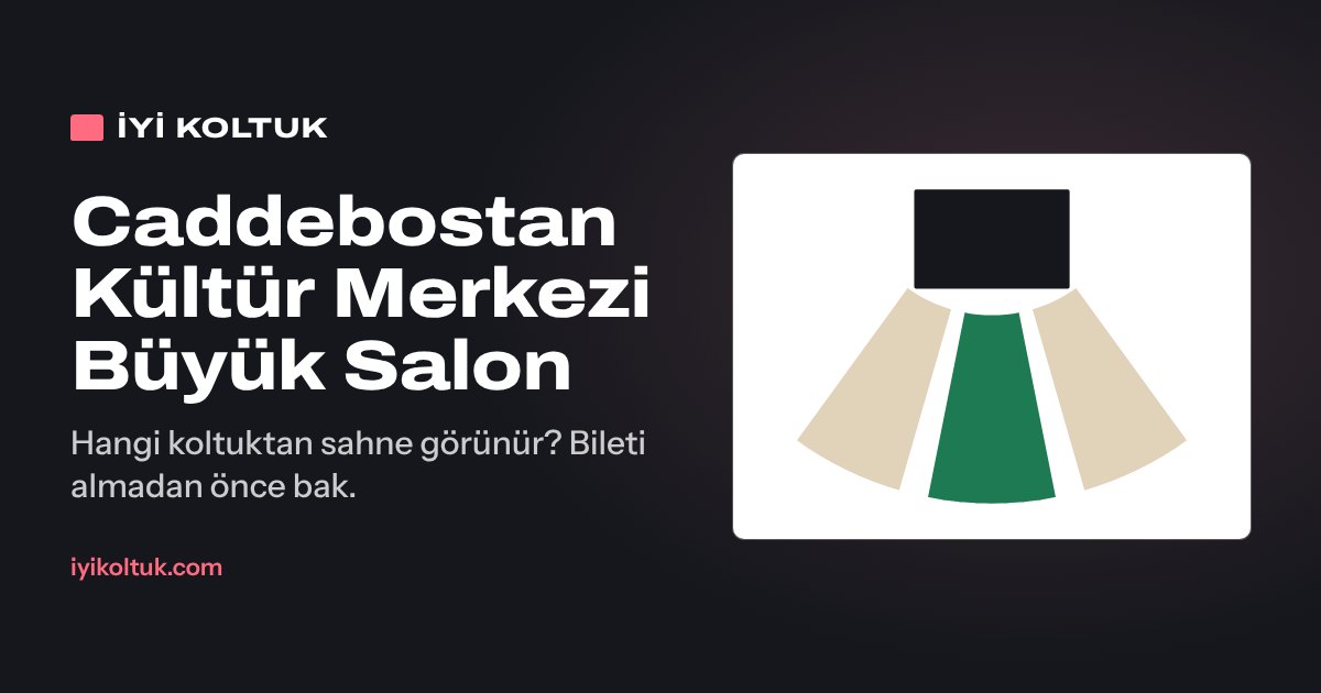 Caddebostan Kültür Merkezi oturma planı: bölüm bölüm görüş puanı haritası