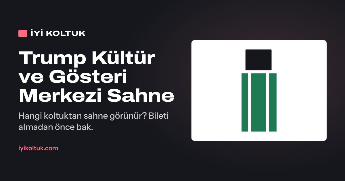 Trump Kültür ve Gösteri Merkezi oturma planı: bölüm bölüm görüş puanı haritası