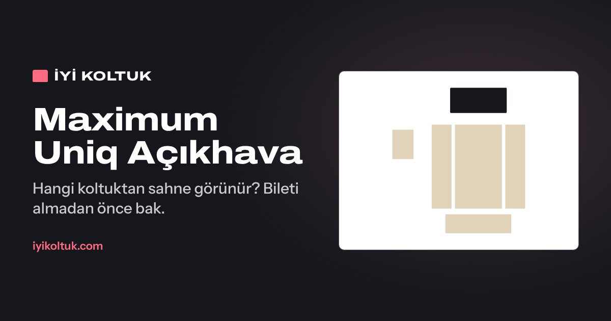 Maximum Uniq Açıkhava oturma planı: bölüm bölüm görüş puanı haritası